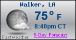 Weather Forecast for Walker, LA