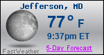 Weather Forecast for Jefferson, MD