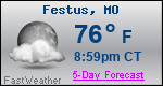 Weather Forecast for Festus, MO