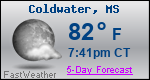 Weather Forecast for Coldwater, MS