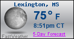 Weather Forecast for Lexington, MS