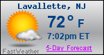 Weather Forecast for Lavallette, NJ