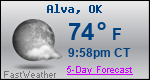 Weather Forecast for Alva, OK