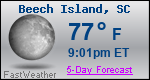 Weather Forecast for Beech Island, SC