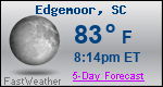 Weather Forecast for Edgemoor, SC