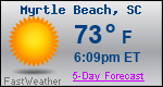 Weather Forecast for Myrtle Beach, SC