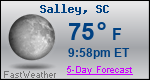 Weather Forecast for Salley, SC