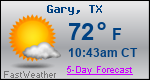 Weather Forecast for Gary, TX