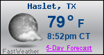 Weather Forecast for Haslet, TX