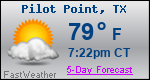 Weather Forecast for Pilot Point, TX