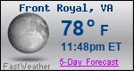 Weather Forecast for Front Royal, VA