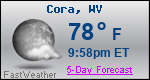 Weather Forecast for Cora, WV