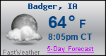 Weather Forecast for Badger, IA