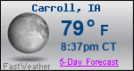 Weather Forecast for Carroll, IA