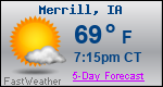 Weather Forecast for Merrill, IA