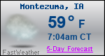 Weather Forecast for Montezuma, IA