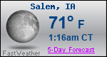Weather Forecast for Salem, IA