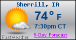 Weather Forecast for Sherrill, IA