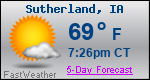 Weather Forecast for Sutherland, IA