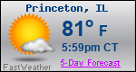 Weather Forecast for Princeton, IL