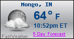 Weather Forecast for Mongo, IN