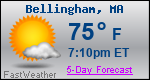 Weather Forecast for Bellingham, MA