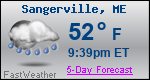 Weather Forecast for Sangerville, ME