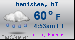 Weather Forecast for Manistee, MI