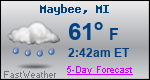 Weather Forecast for Maybee, MI