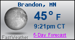 Weather Forecast for Brandon, MN