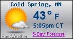 Weather Forecast for Cold Spring, MN
