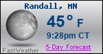 Weather Forecast for Randall, MN