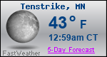 Weather Forecast for Tenstrike, MN