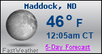Weather Forecast for Maddock, ND