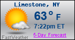 Weather Forecast for Limestone, NY