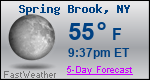 Weather Forecast for Spring Brook, NY