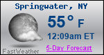 Weather Forecast for Springwater, NY