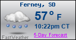 Weather Forecast for Ferney, SD