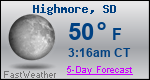 Weather Forecast for Highmore, SD