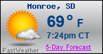 Weather Forecast for Monroe, SD