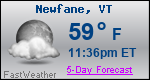 Weather Forecast for Newfane, VT