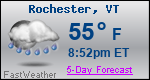 Weather Forecast for Rochester, VT