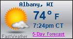 Weather Forecast for Albany, WI