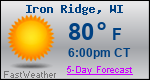 Weather Forecast for Iron Ridge, WI