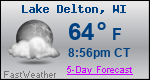 Weather Forecast for Lake Delton, WI