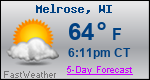 Weather Forecast for Melrose, WI
