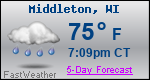 Weather Forecast for Middleton, WI