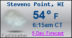 Weather Forecast for Stevens Point, WI