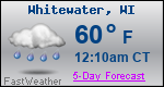 Weather Forecast for Whitewater, WI