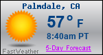 Weather Forecast for Palmdale, CA
